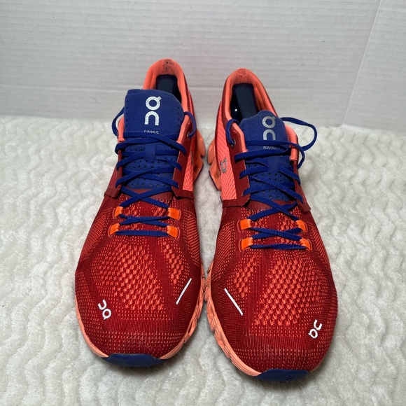 On Cloud X Women's Size 11 Swiss Engineering Red /Flash /Blue Running Gym Shoes - Picture 3 of 12
